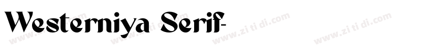 Westerniya Serif字体转换